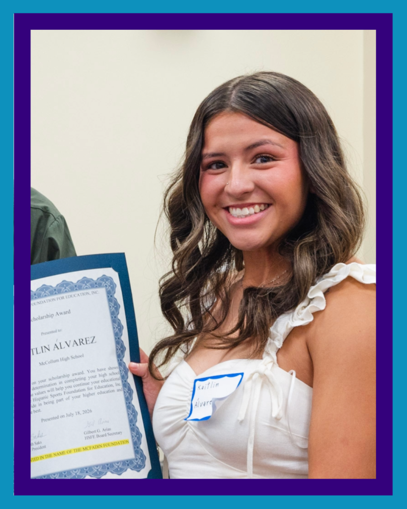 Recipient of the HSFE scholarship.